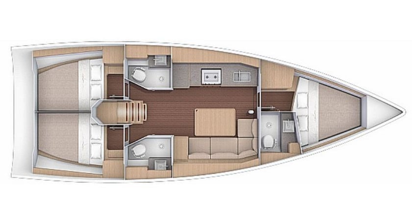 Porto Rotondo - Punta Asfodeli Yelkenli 3 kabin Konaklama 6 kişi Seyir 6 kişi 11.88 m İlan No: #12653 2