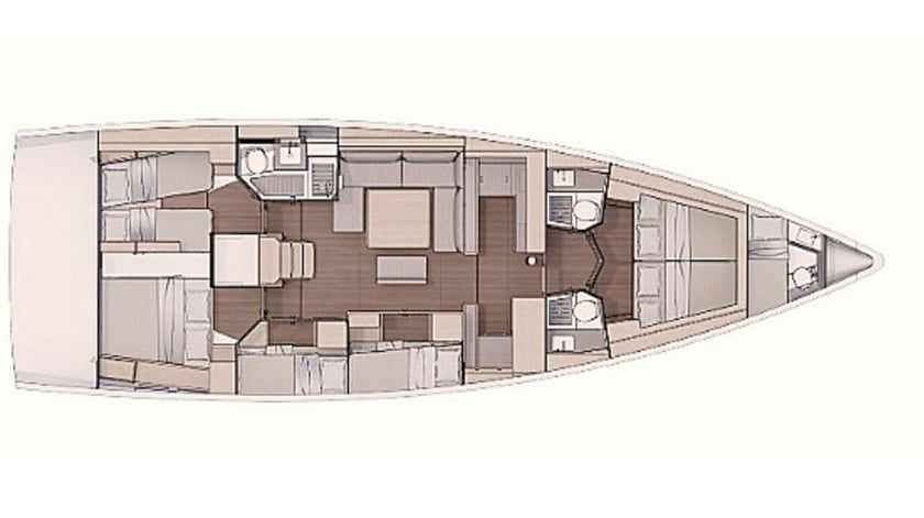 Porto Rotondo Zeilboot Cabine 6  10  slaapplaatsen 10  gasten 54 ft Lijstnummer: #12693 3