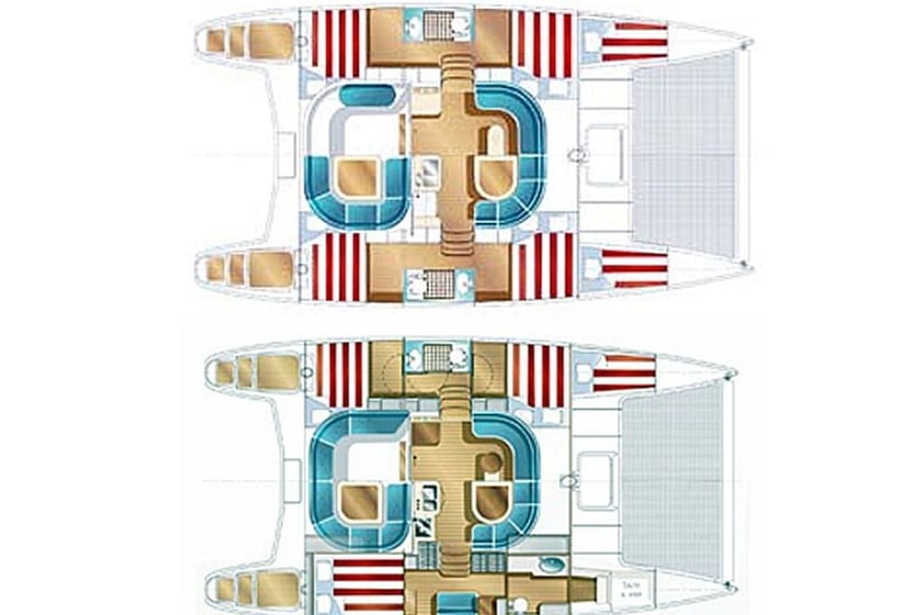 Saint-Martin Catamaran Cabine 4  Couchettes 10  Invités 10  11.98 m Numéro de l'annonce: #13312 4