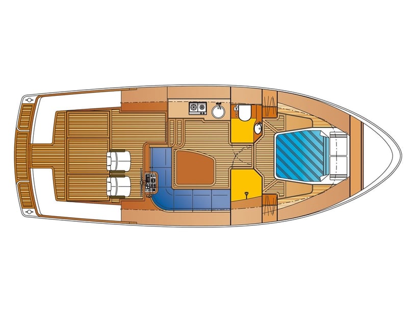 Drachten Motorboot Cabine 1  2  slaapplaatsen 2  gasten 10.2 m Lijstnummer: #6173 2