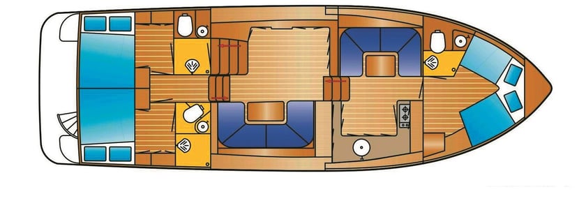 Woudsend Motorboot Cabine 3  6  slaapplaatsen 6  gasten 13.15 m Lijstnummer: #6185 5