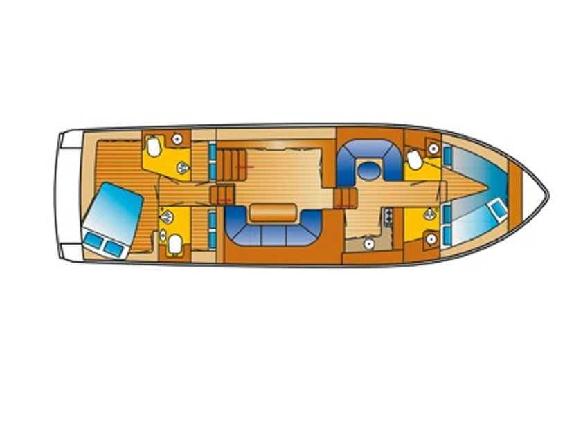 Drachten Motorboot Cabine 4  10  slaapplaatsen 10  gasten 14.95 m Lijstnummer: #6187 2