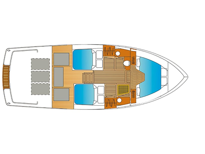 Drachten Motorboot 3 Kabine 6 Liegeplätze 6 Gäste 10.7 m Nummer des Inserats: #6190 5