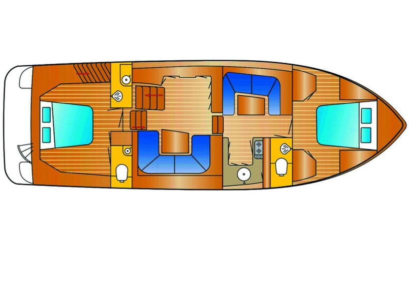 Woudsend Motorboot Cabine 2  4  slaapplaatsen 4  gasten 13.15 m Lijstnummer: #6196 3