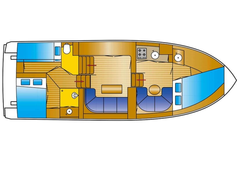 Woudsend Motorboot Cabine 3  6  slaapplaatsen 6  gasten 11 m Lijstnummer: #6203 2