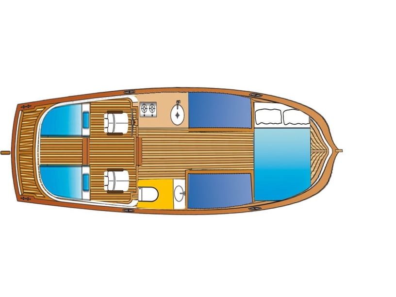 Drachten Motorboot 2 Kabine 4 Liegeplätze 4 Gäste 8.5 m Nummer des Inserats: #6215 5