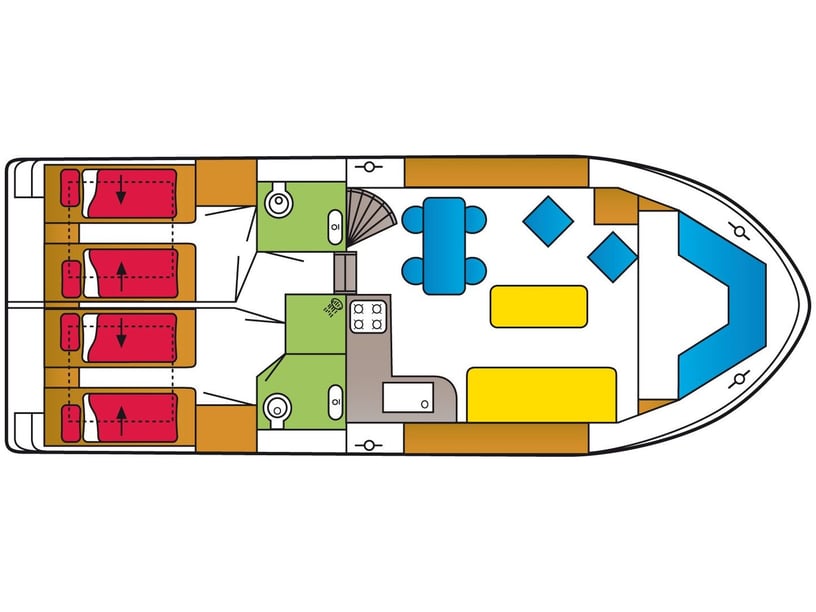 Drachten Motorboot 2 Kabine 4 Liegeplätze 4 Gäste 10.5 m Nummer des Inserats: #6226 5