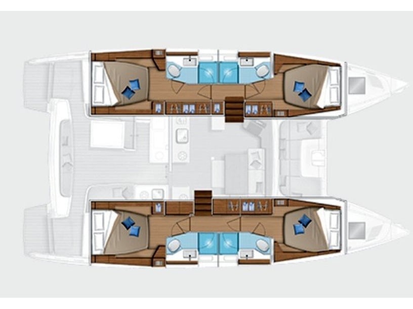 Piso Livadi Katamaran 4 kabin Konaklama 8 kişi Seyir 10 kişi 13.99 m İlan No: #11092 3