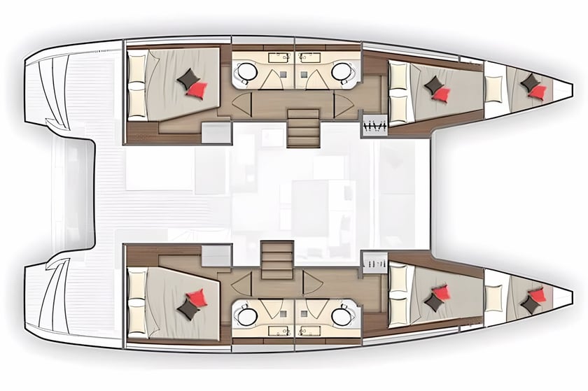 Trogir Catamarano cabina 6  cuccette 12  12  ospiti 11.8 m Numero dell'inserzione: #11309 2