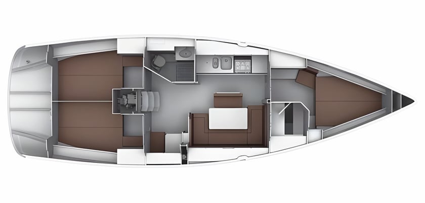 Tucepi Zeilboot Cabine 3  7  slaapplaatsen 10  gasten 12.35 m Lijstnummer: #11323 2