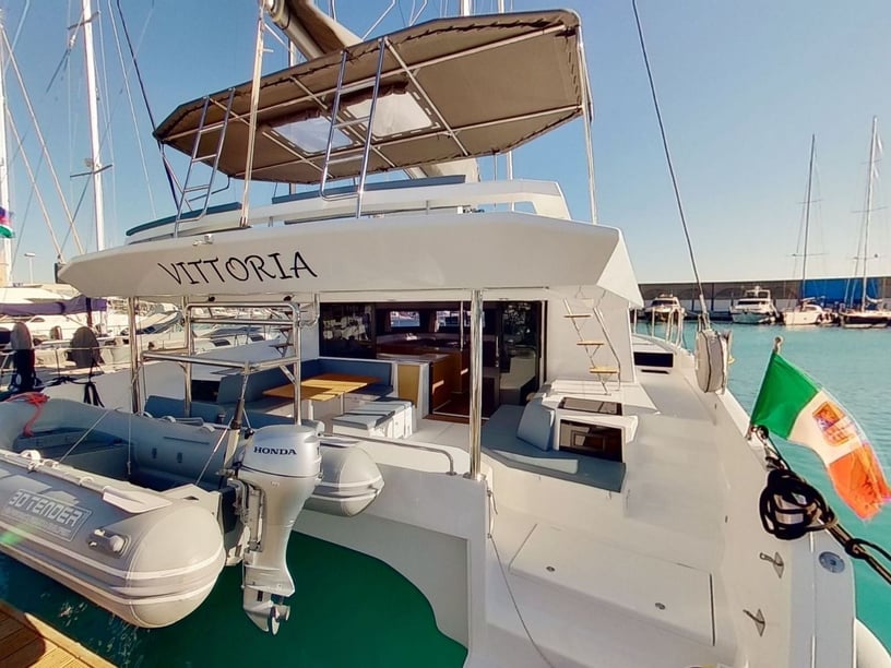 Olbia Catamaran 5 cabin 11 berths 12 guests 14.63 m Listing Number: #11393