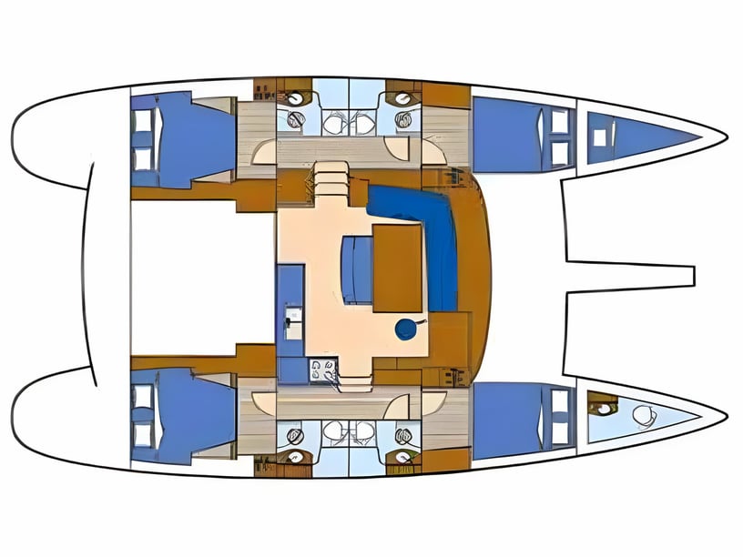 Olbia Catamarano cabina 4  cuccette 8  8  ospiti 13.61 m Numero dell'inserzione: #1143 2