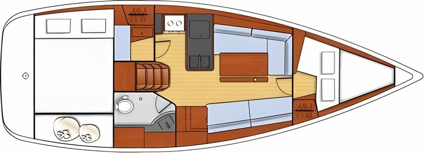 Poole Zeilboot Cabine 2  6  slaapplaatsen 6  gasten 9.3 m Lijstnummer: #11450 2