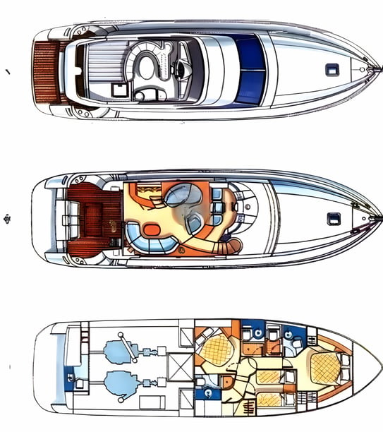 Athènes Yacht à moteur Cabine 3  Couchettes 6  Invités 4  17.88 m Numéro de l'annonce: #11507 3