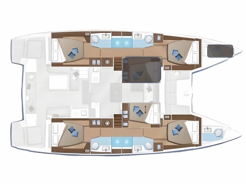 Lefkada Catamaran Cabine 5  10  slaapplaatsen 10  gasten 14.63 m Lijstnummer: #11533 2