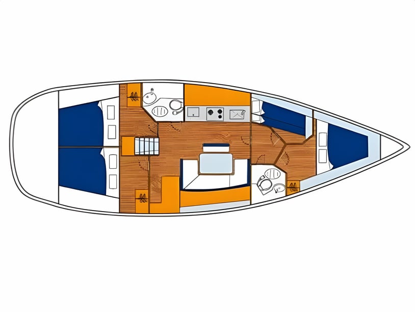 Roma Barca a vela cabina 4  cuccette 8  8  ospiti 13.26 m Numero dell'inserzione: #11536 2