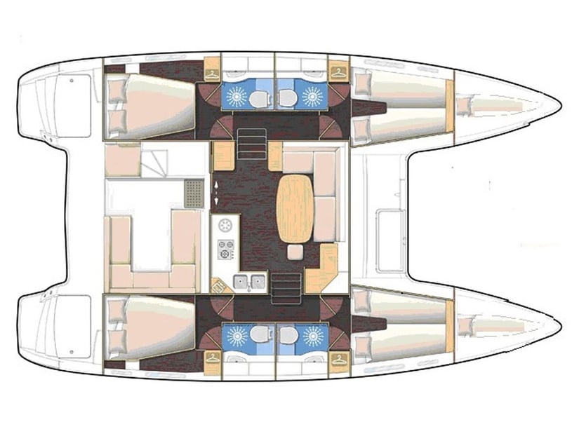 Nea Peramos - Attica Catamarán Cabina 6  10  literas 10  invitados 12.08 m Número de anuncio: #1160 3
