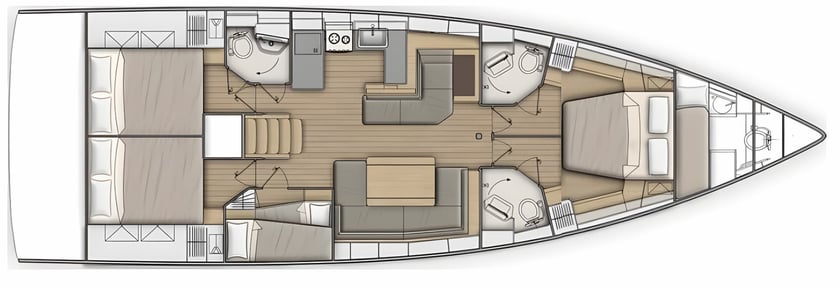 Skopelos Yelkenli 4 kabin Konaklama 6 kişi Seyir 6 kişi 15.94 m İlan No: #11607 2