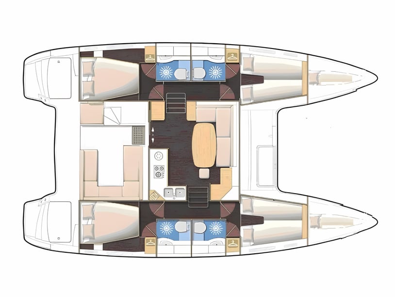 Volos Catamarán Cabina 6  12  literas 12  invitados 12 m Número de anuncio: #11635 2