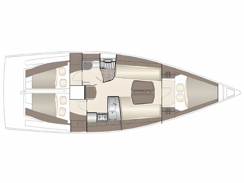 Lavrion Barca a vela cabina 3  cuccette 6  6  ospiti 11.64 m Numero dell'inserzione: #11659 2