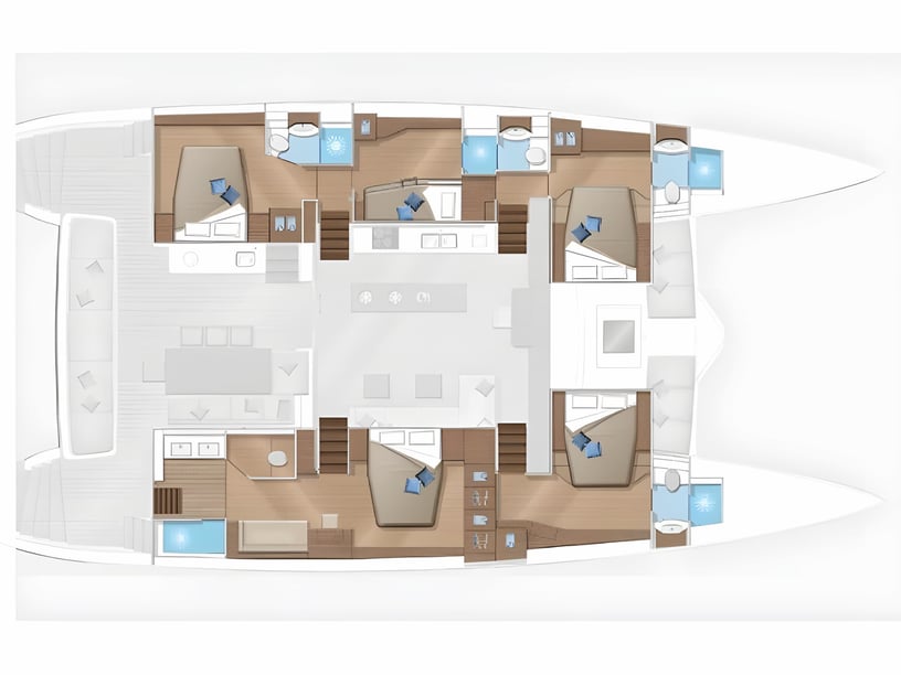 Lavrion Catamaran Cabine 4  8  slaapplaatsen 8  gasten 18.9 m Lijstnummer: #11681 2