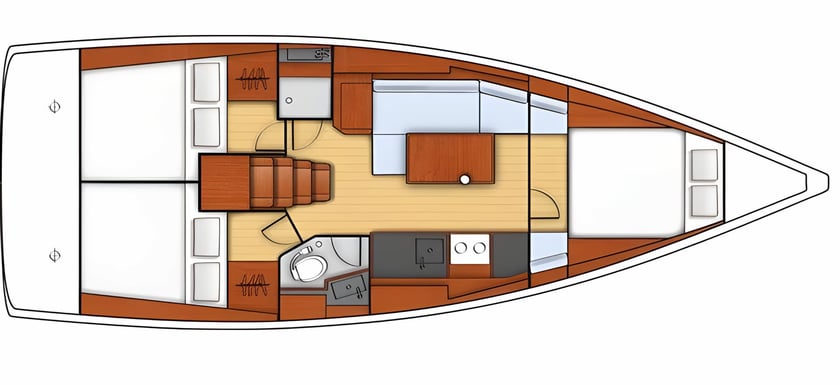 Primosten Segelboot 3 Kabine 6 Liegeplätze 6 Gäste 11.5 m Nummer des Inserats: #11708 2