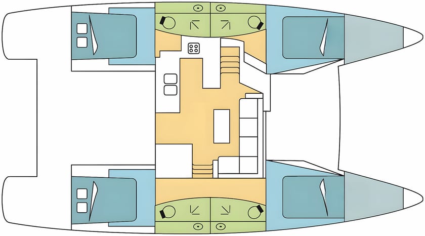 Preveza Catamarán Cabina 6  12  literas 12  invitados 13.45 m Número de anuncio: #11761 2