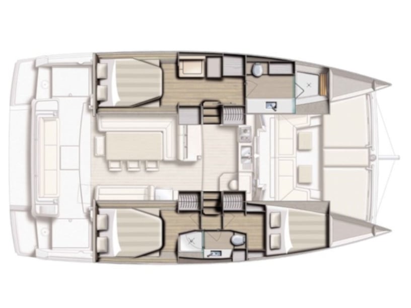 Saint Vincent Catamarano cabina 3  cuccette 6  6  ospiti 12.37 m Numero dell'inserzione: #11786 3