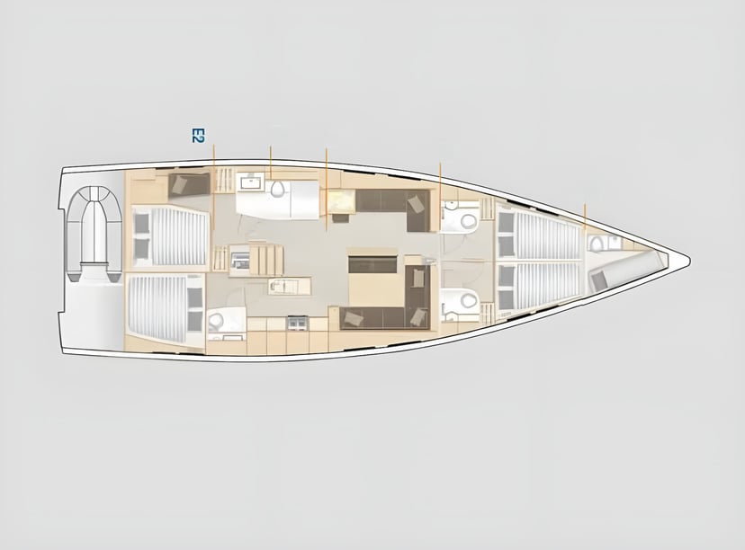 Lavrion Zeilboot Cabine 5  11  slaapplaatsen 11  gasten 16.22 m Lijstnummer: #11791 2