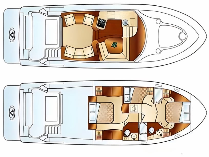 Mahé, Victoria Yacht à moteur Cabine 3  Couchettes 6  Invités 6  15.84 m Numéro de l'annonce: #11794 2