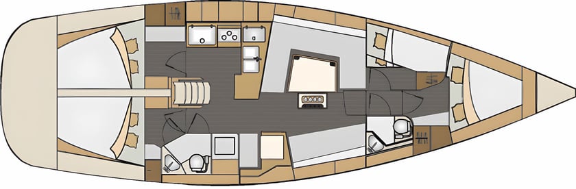 Pirovac Zeilboot Cabine 4  10  slaapplaatsen 10  gasten 13.85 m Lijstnummer: #11813 2