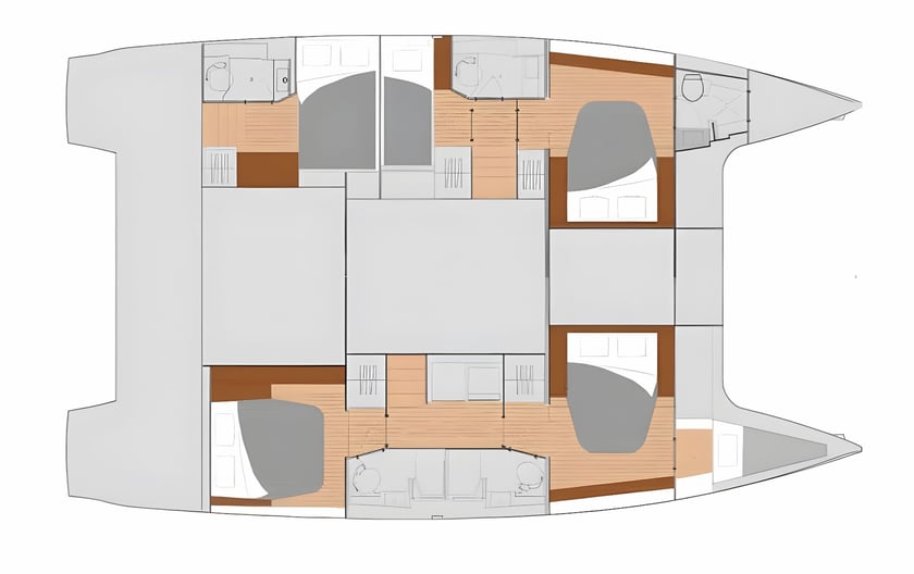 Castellammare del Golfo Catamaran Cabine 5  Couchettes 12  Invités 12  13.94 m Numéro de l'annonce: #11849 2