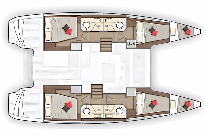 Rogoznica Catamaran 6 cabin 12 berths 12 guests 11.74 m Listing Number: #11895 2