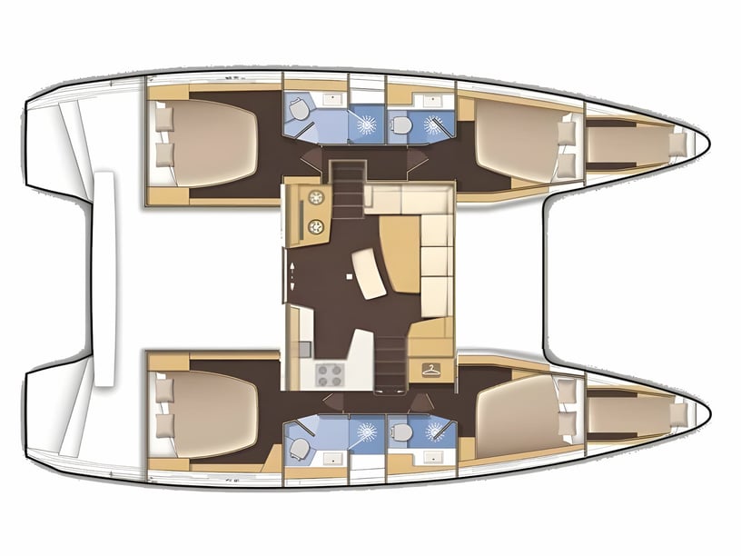 Piso Livadi Catamaran Cabine 4  11  slaapplaatsen 11  gasten 12.8 m Lijstnummer: #11925 2