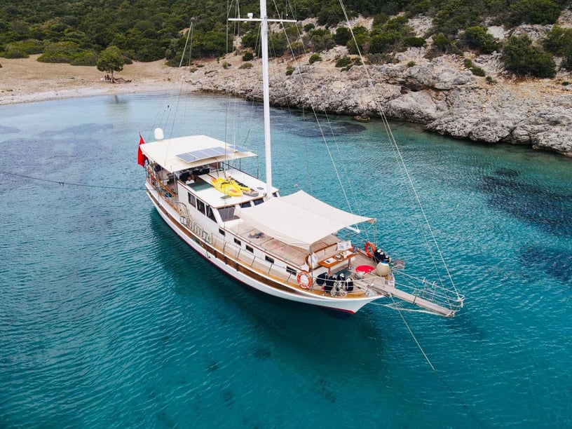 Bodrum Gulet 3 kabin Konaklama 6 kişi Seyir 6 kişi 18 m İlan No: #12149