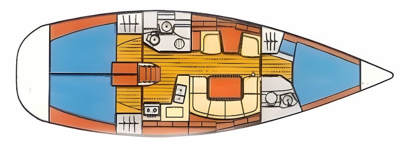Athens Sailboat 3 cabin 8 berths 8 guests 12.2 m Listing Number: #12556 2