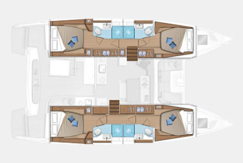 Fethiye Catamaran Cabine 4  Couchettes 9  Invités 9  13.99 m Numéro de l'annonce: #12609 2