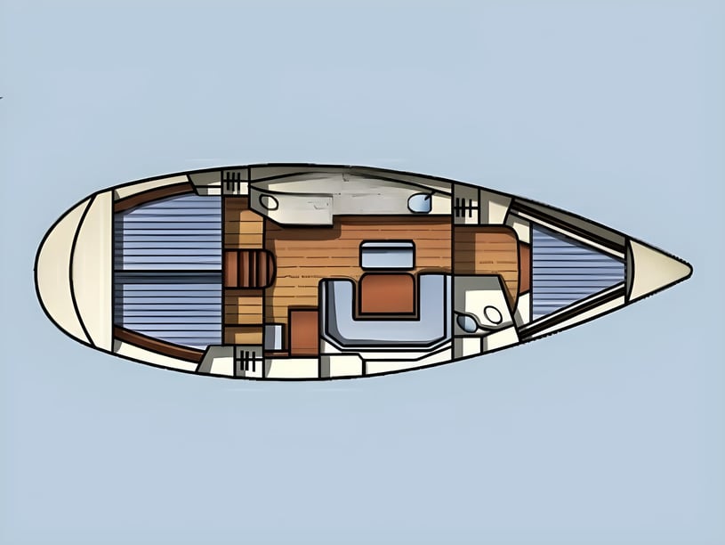 Murter Sailboat 3 cabin 7 berths 7 guests 12.2 m Listing Number: #1313 2