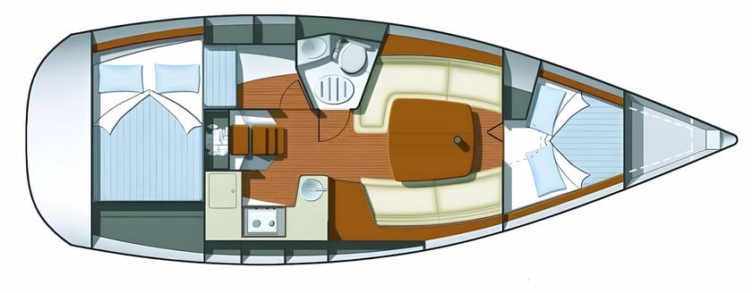 Murter Segelboot 2 Kabine 6 Liegeplätze 6 Gäste 9.6 m Nummer des Inserats: #1318 2