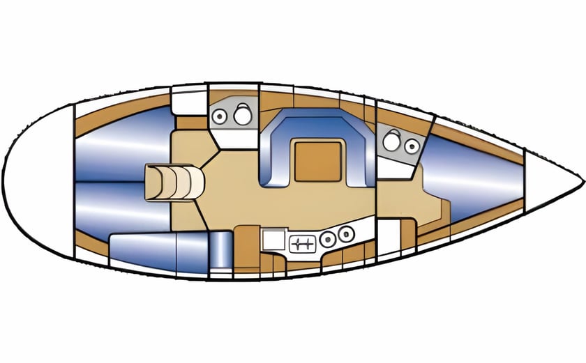 Murter Zeilboot Cabine 3  7  slaapplaatsen 7  gasten 11.56 m Lijstnummer: #1319 2