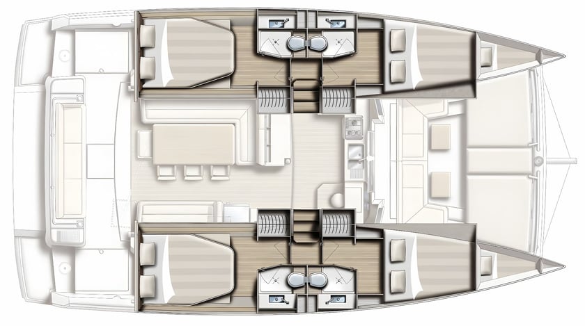 Piso Livadi Catamarán Cabina 4  12  literas 12  invitados 12.37 m Número de anuncio: #13432 2