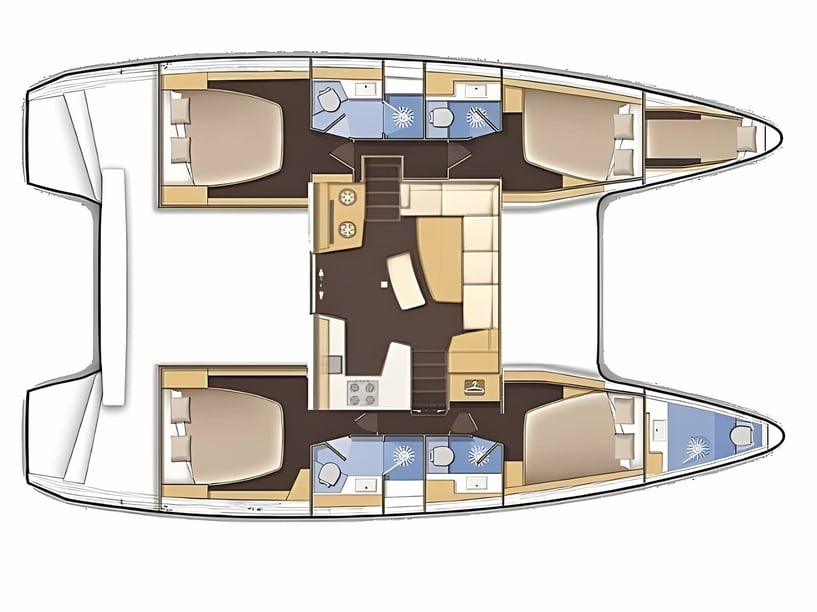 Elios Catamarán Cabina 4  11  literas 11  invitados 11.74 m Número de anuncio: #13448 2