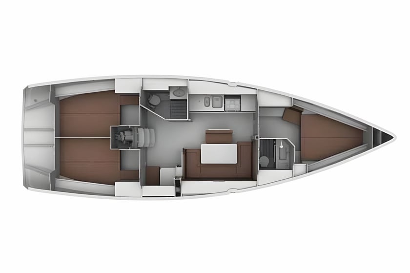 Lemmer Zeilboot Cabine 3  6  slaapplaatsen 6  gasten 12.35 m Lijstnummer: #13452 2