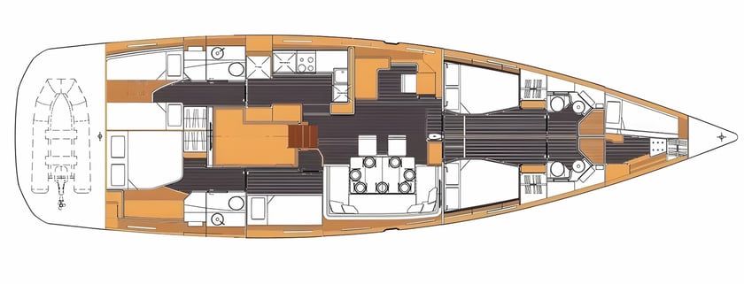 Hellinikon - Athens Sailboat 5 cabin 8 berths 8 guests 20.1 m Listing Number: #13462 2