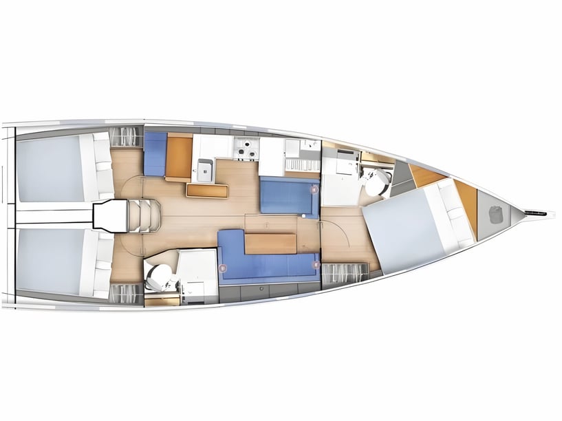 Korfu Segelboot 3 Kabine 8 Liegeplätze 8 Gäste 12.35 m Nummer des Inserats: #13469 2