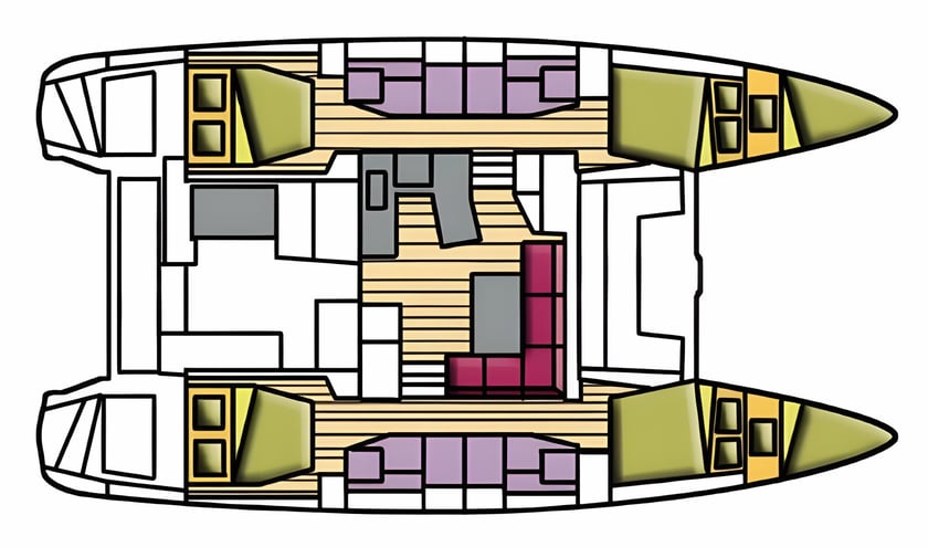 Portisco Katamaran 6 kabin Konaklama 12 kişi Seyir 12 kişi 12.8 m İlan No: #1347 2