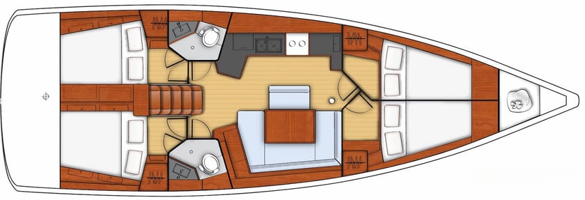 Portisco Yelkenli 4 kabin Konaklama 10 kişi Seyir 10 kişi 13.85 m İlan No: #1349 2