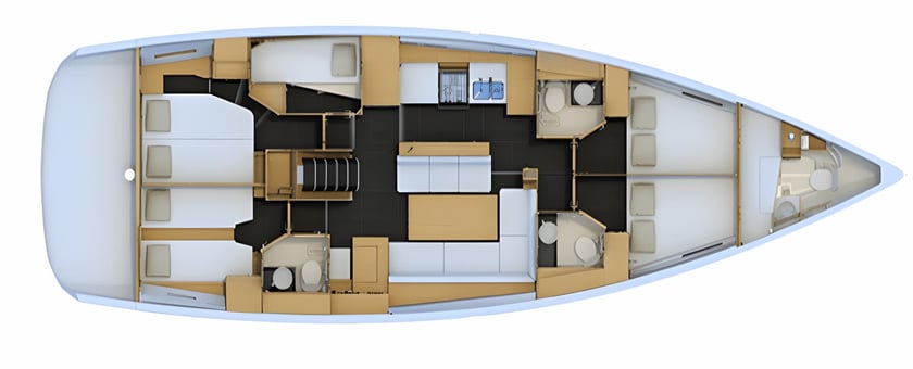 Rodas Velero Cabina 6  12  literas 12  invitados 16.16 m Número de anuncio: #13496 2