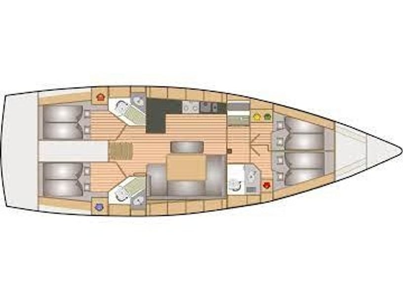 Cecina Barca a vela cabina 4  cuccette 9  9  ospiti 14.4 m Numero dell'inserzione: #13529 3