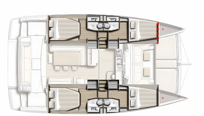 Capo d'Orlando Catamaran Cabine 4  9  slaapplaatsen 10  gasten 12.5 m Lijstnummer: #13577 2